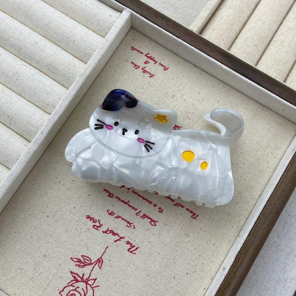 Headwear Cartoon Animal Hair Clip Puppy Geometry Shark Clip Funny Bear Acetate Hair Claw  Female