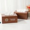 Huixing Light Luxury Solid Wood Tissue Box - Creative Desktop Napkin Storage for Living Room