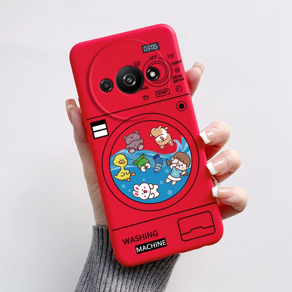 For Funda Redmi A3 Case Redmi A3 2024 Back Cover Stylish Painted Soft Silicone Phone Case for Xiaomi Redmi A3 A 3 RedmiA3 Bumper