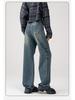 Women's High-Waist Retro Blue Wide-Leg Jeans - 2025 Summer Slim Straight Fit