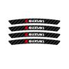 4PCS Car Wheel Hub Rim Stickers Auto Carbon Fiber Decal for Suzuki Swift Samurai Baleno Grand Vitara Ertiga Ginny Villa Spoiler