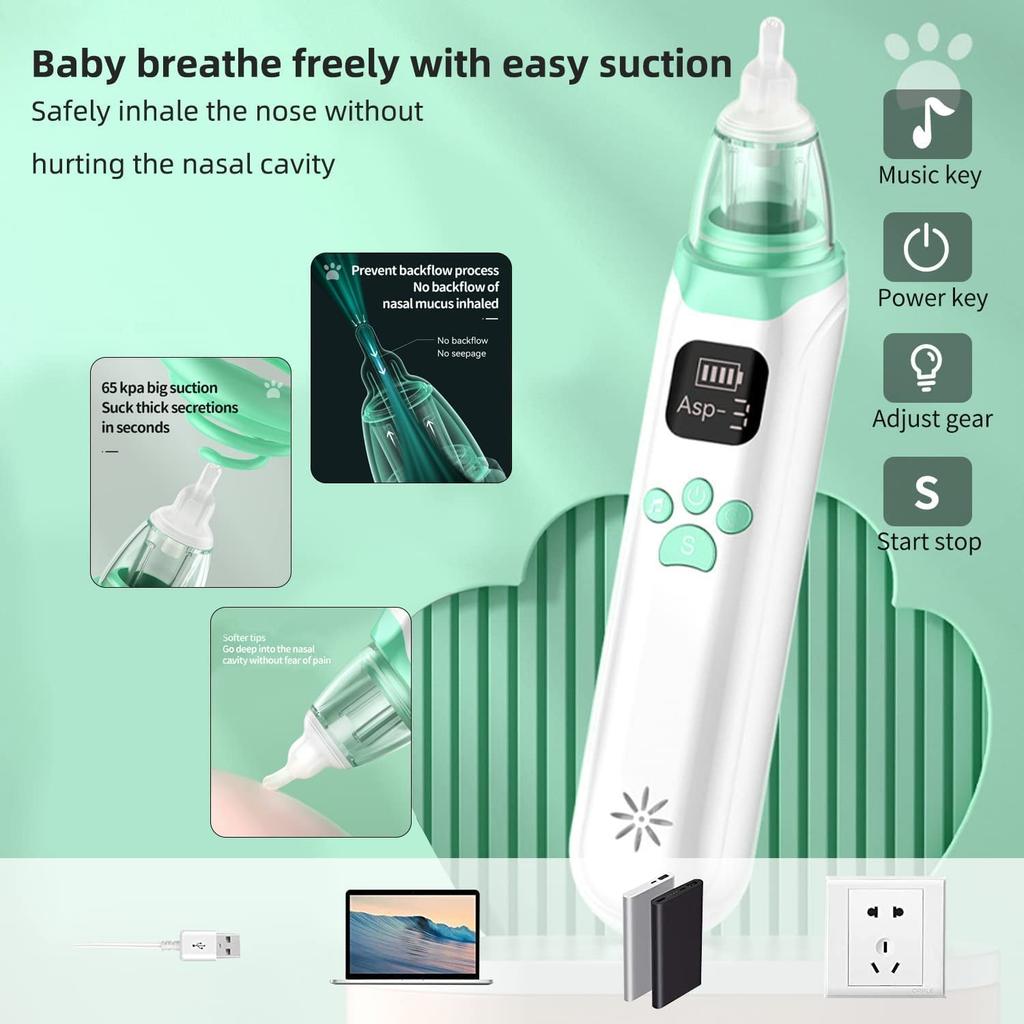 Nasensauger für Babys mit 3 Saugstufen und Musik