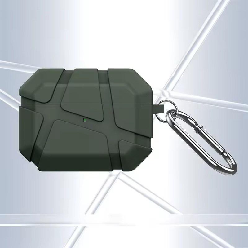 

Чехол для AirPods Pro 3 2025 Мягкий ТПУ Чехол для наушников для AirPods Pro 2 2-го Pro2 4 3 2 1 поколения Защитные чехлы с крючком AirPods 4 зелёный