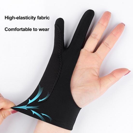 Yousheng 1Pc Artist Graphic Drawing Tablet Glove Double Layers Two Finger Digital Tablet Sketching Glove Men Women Palm Rejection Digital Art Glove
