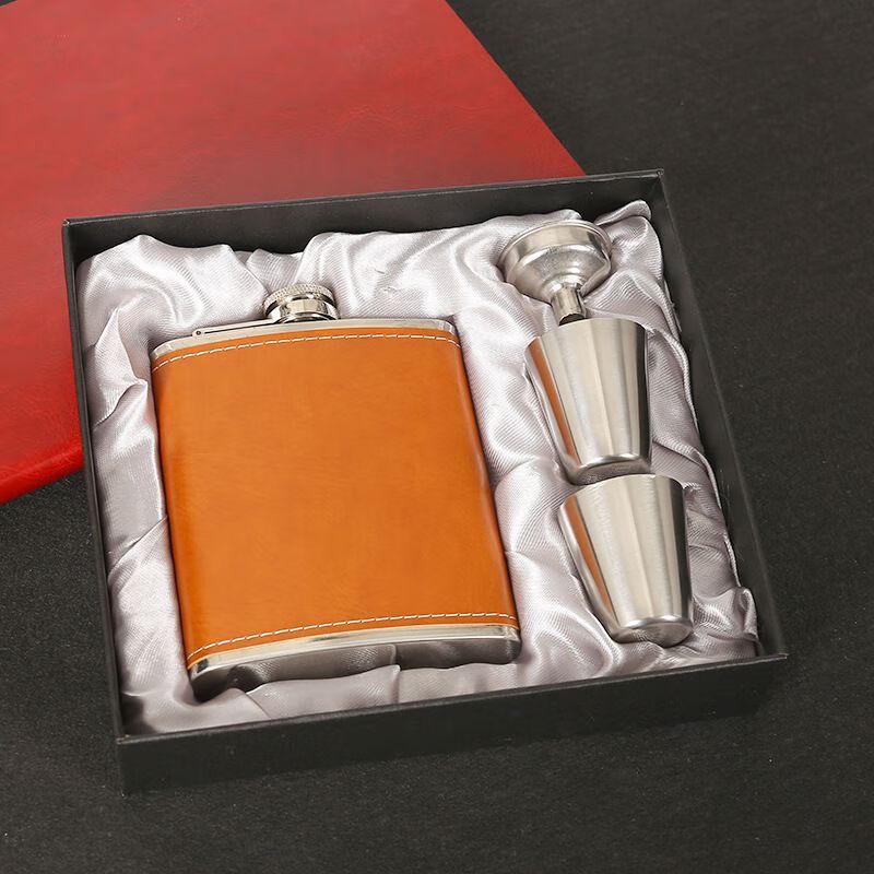 Portable Stainless Steel Hip Flask Gift Set