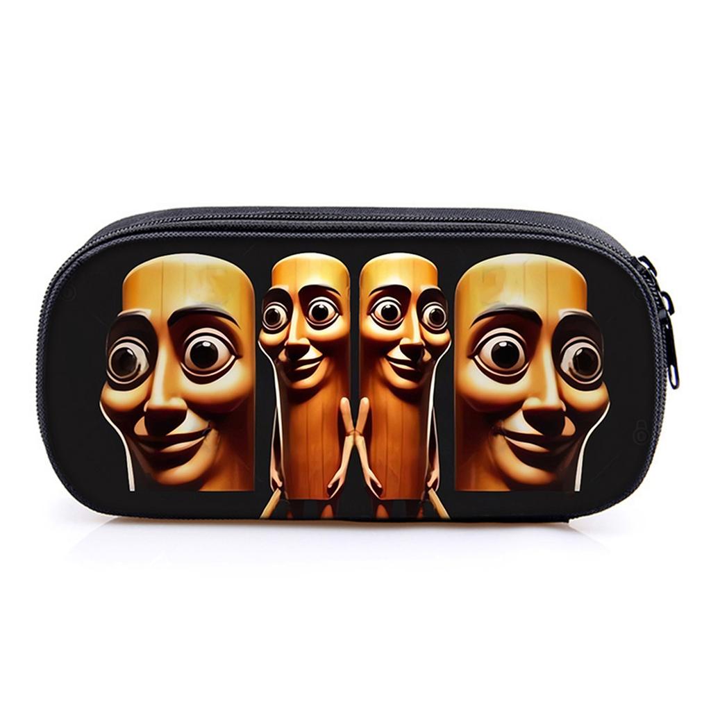 Hot Sales Italian Brainrot Print Layered Pencil Case Quality 2D Flat Cartoon Pen Bag Best Gift for Boys/Girls School Supplies