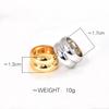18K Ring Wide Side Double Layer Joyas De Acero Inoxidable Al Por Mayor Texture Metallic Gold Plated Stainless Steel Ring Women