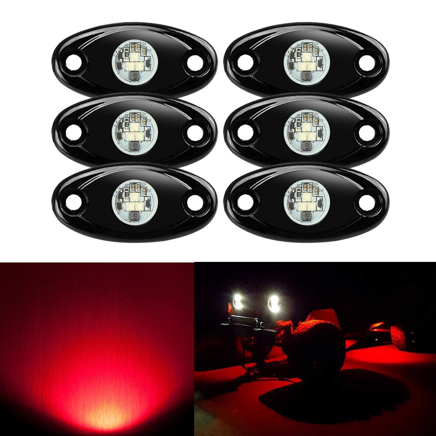 Ampper 6 LED Lights, Waterproof LED Neon Underglow Lights for Car Truck ATV UTV 6 pieces