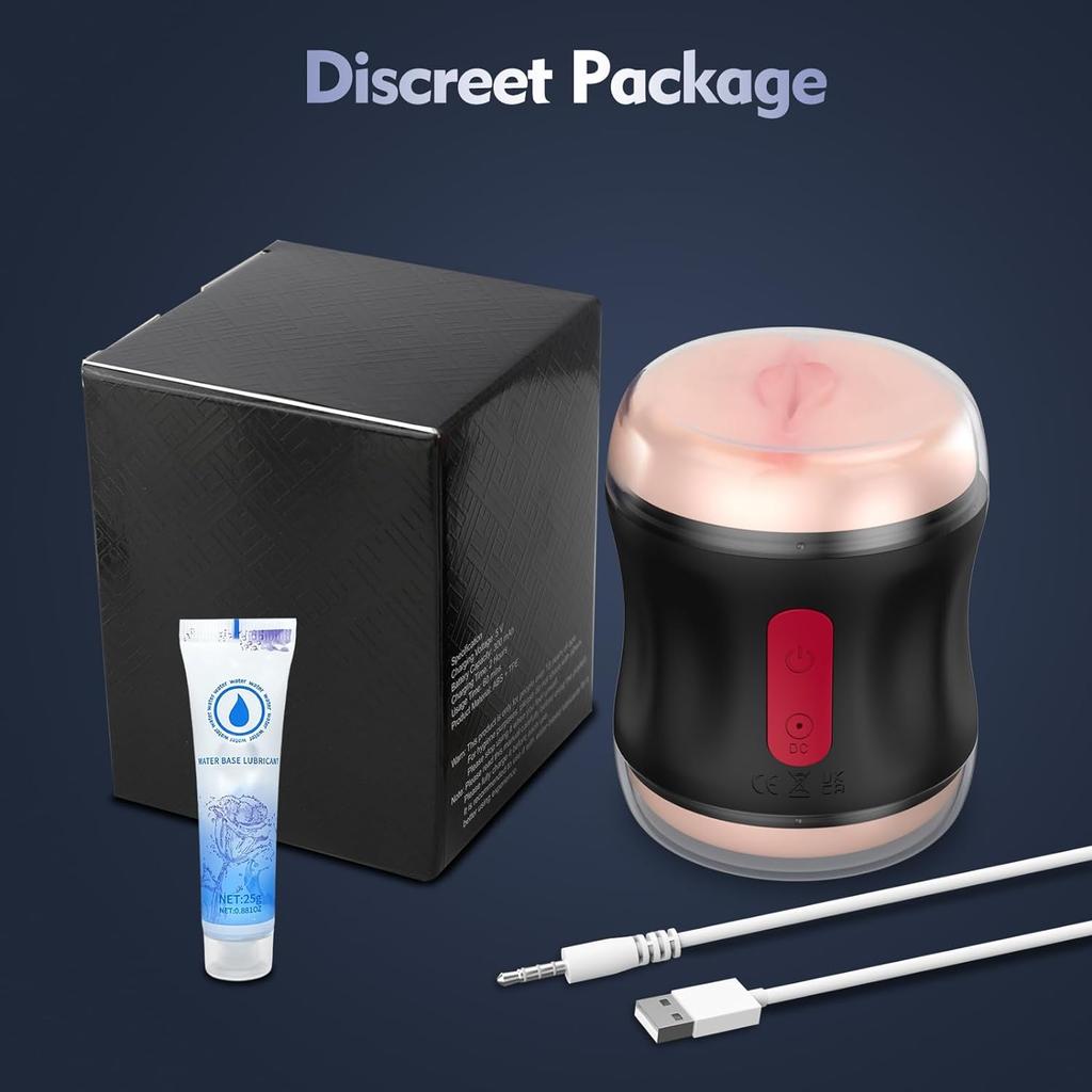 Sexspielzeug für Erwachsene, männlicher Masturbator, kraftvolle Vibration, Taschenmuschi-Stroker-Vibrator, lebensechtes Vaginal-Anal-Blowjob-Spielzeug, pralle, weiche, fleischige Masturbation