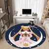 1pc Sailor Moon Office Round Area Rug, Indoor Mat Suitable For Office,Bedroom Living Room Home Decor, Room Deco A0926173