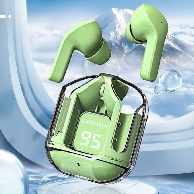 Transparent Wireless In-ear Air31 Tws Earbuds With Noise Cancelling And Led Display For Sports White