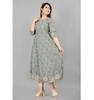 Women Embroidered Viscose Rayon Anarkali Kurta (Grey)