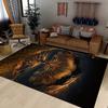Luxurious Life Tree Pattern Area Rug Vintage Retro Style Leaf Root Design Home Decor Soft Mat Non-slip Carpet for Living Room