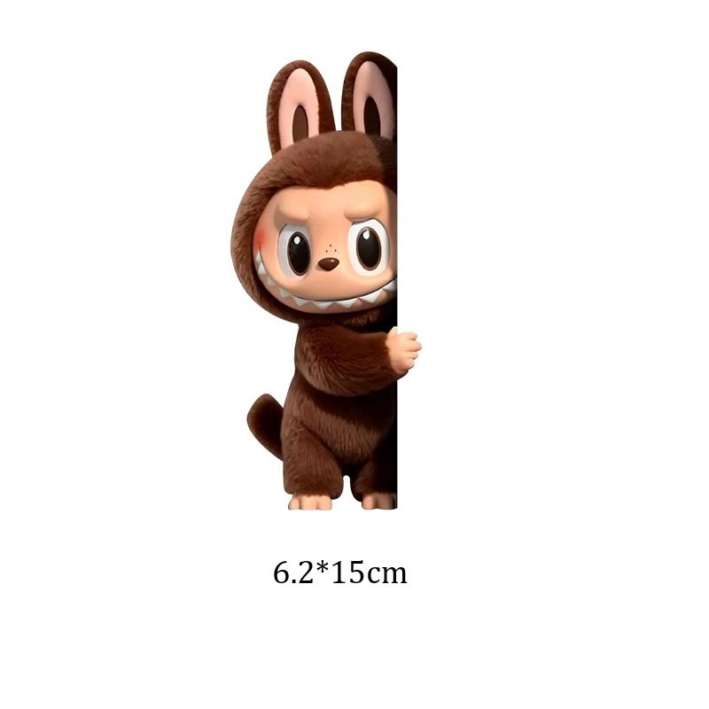 LABUBU 3D Araba Çıkartmaları Çizgi Film Yaratıcı Kişilik Dekorasyon Çıkartmaları