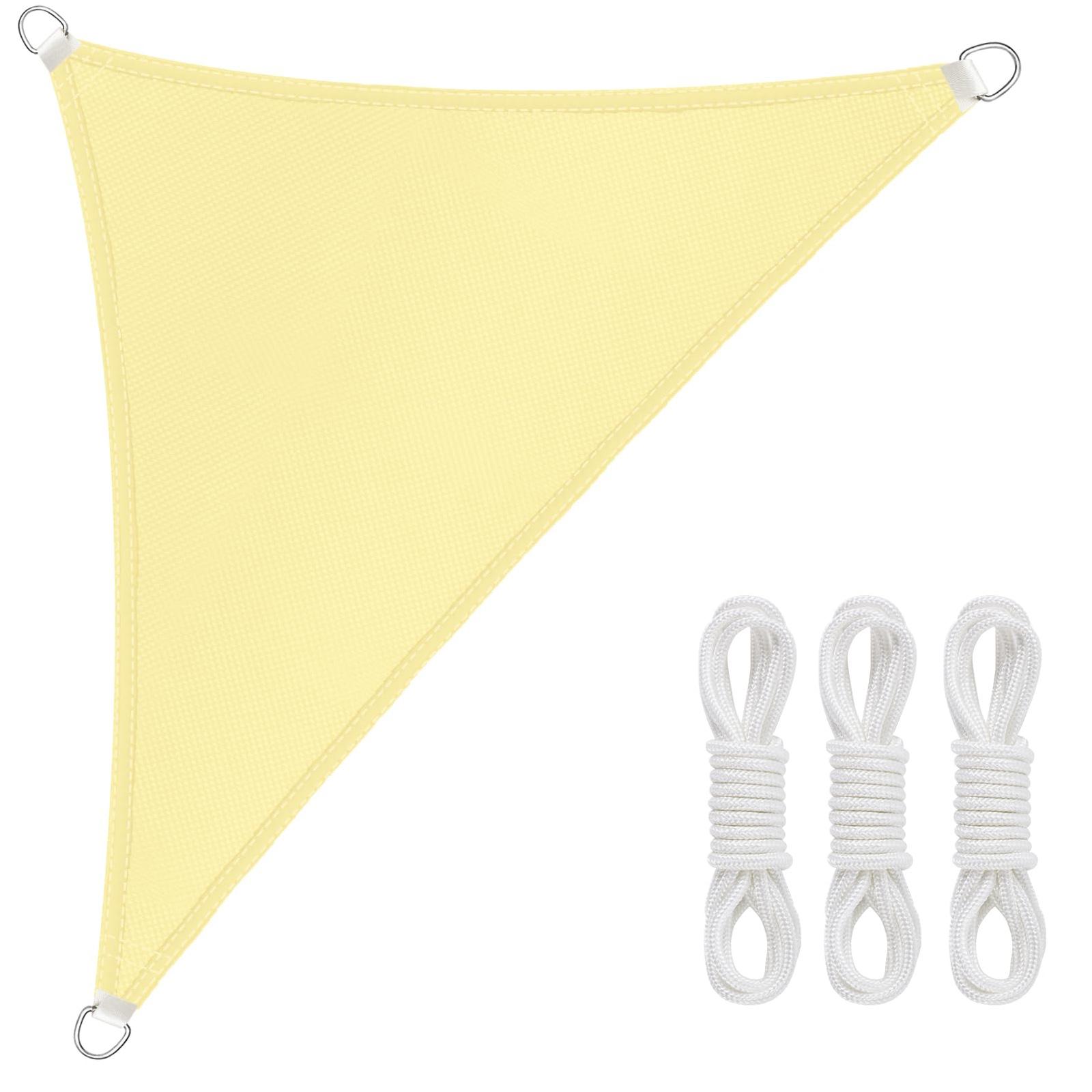 

Солнцезащитный козырек, парус, Оксфорд, водонепроницаемый, устойчивый к ультрафиолетовому излучению, треугольный навес, тент, защита от солнца, сверхмощный солнцезащитный козырек для патио, сада, двора 2x2x2M бежевый