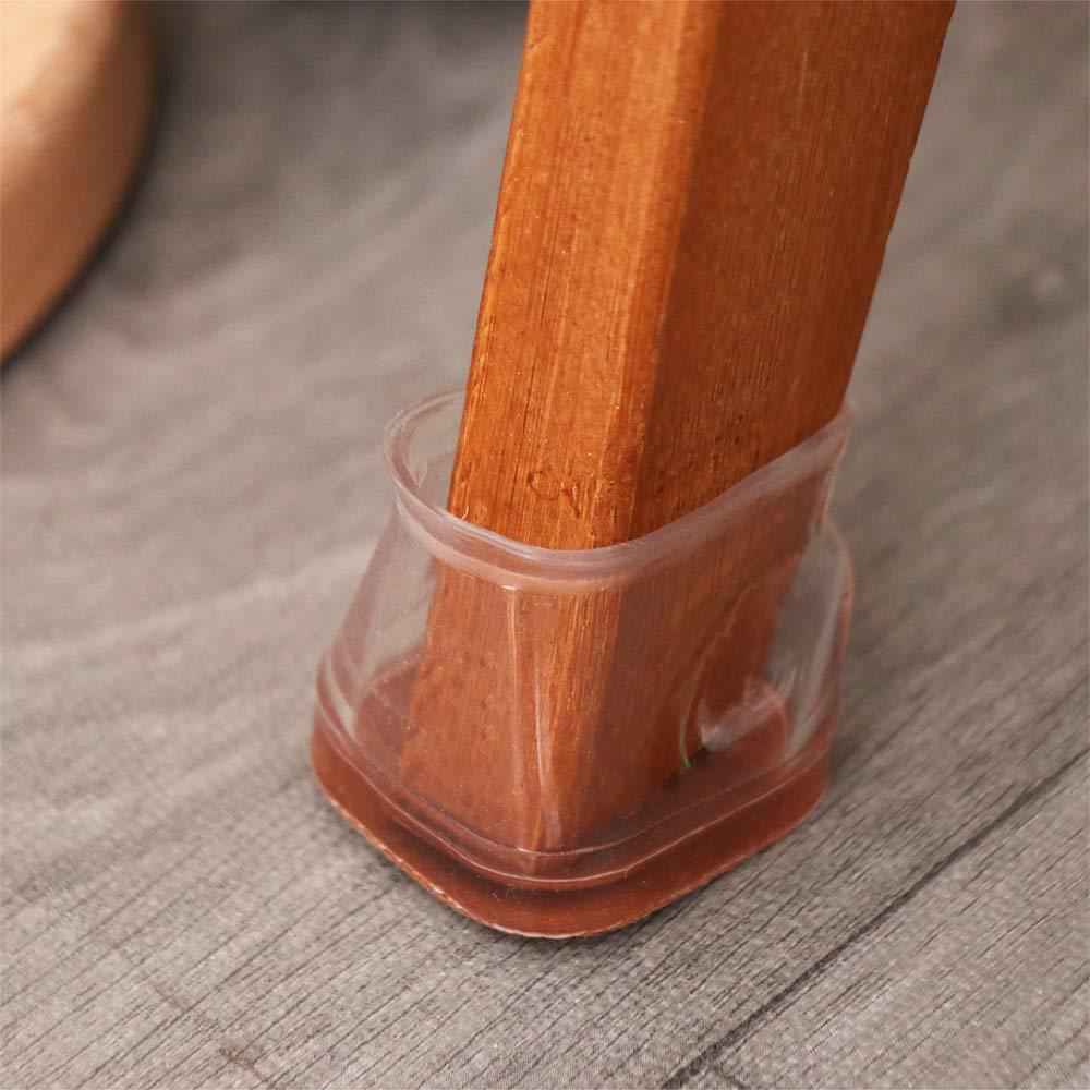 Non-Slip Chair Leg Cover Square Silicone Leg Caps Universal Chair Feet Cover  Furniture
