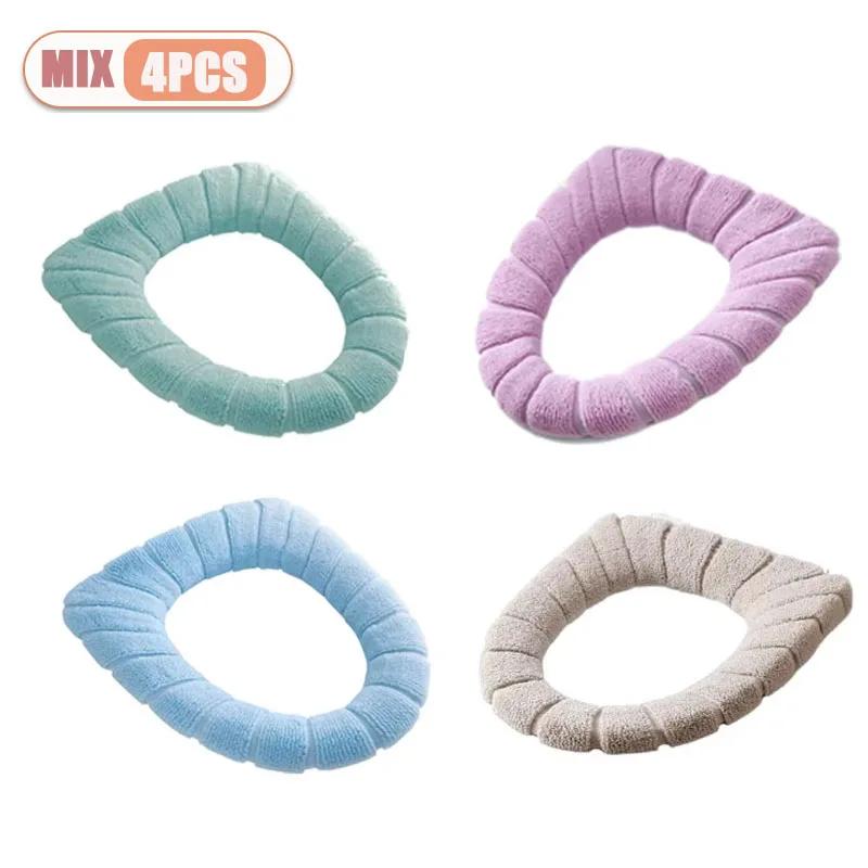 1-20PCS Non Slip Toilet Seat Cover Winter Warm Fleece Lined Universal Size Easy to Clean Bathroom Comfort Essential