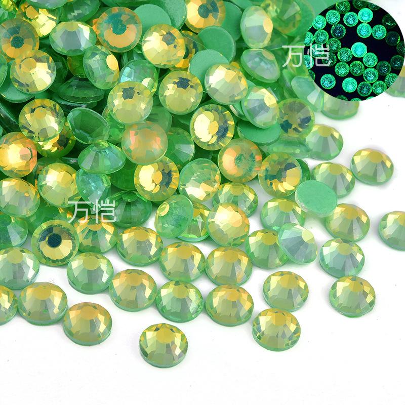 Nagelfräser, leuchtender Proteinglaskristall, flacher Boden, Strassstein, DIY-Nageldesign, Handyhülle, Beauty-Schmuck-Accessoires