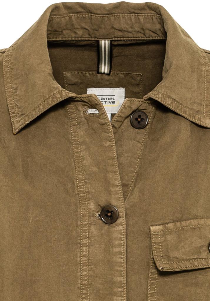 Демисезонная куртка Camel Active Overshirt Aus Einem Lyocell-leinen-mix (320280 7411 39) military olive