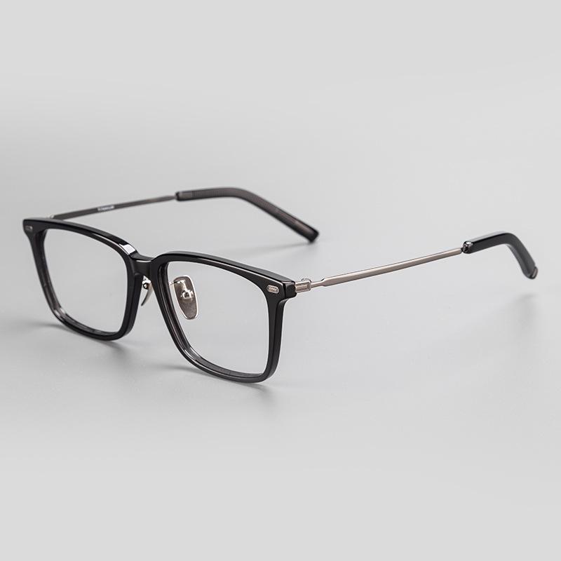 

Япония Чистый Титан M85 Квадратная Оправа Ацетатные Очки для Мужчин и Женщин - Очки для Близорукости с Полной Оправой