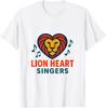 ( Front & Back ) Lion Heart Singers 100% Cotton T-shirt Mens Tees Top