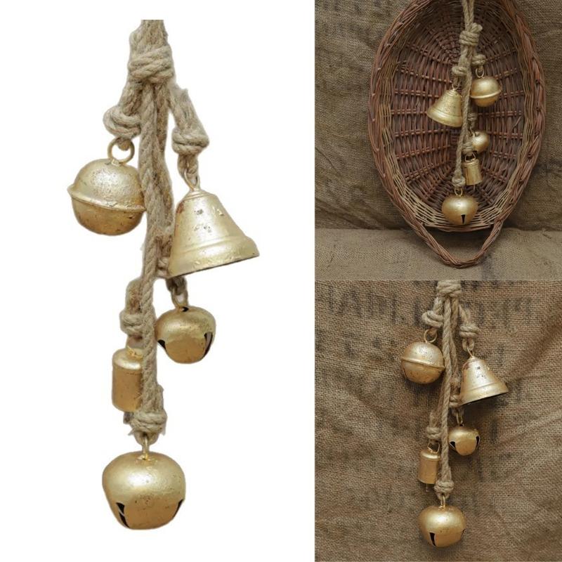 Retro Styles Iron Wind Chimes Handmade With Natural Twine Cord Perfect For Porch Balconies Decoration