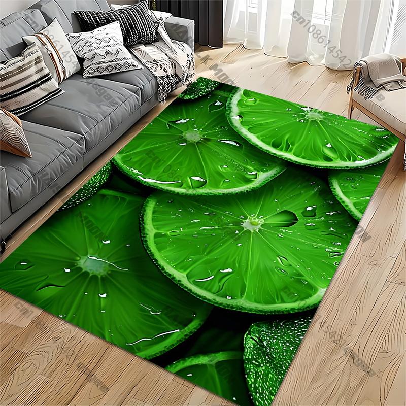 

15 Size Green Lemon Pattern Rug Carpet for Living Room Bathroom Mat Creative Doormat Carpet for Bedroom Home Décor 40x60cm