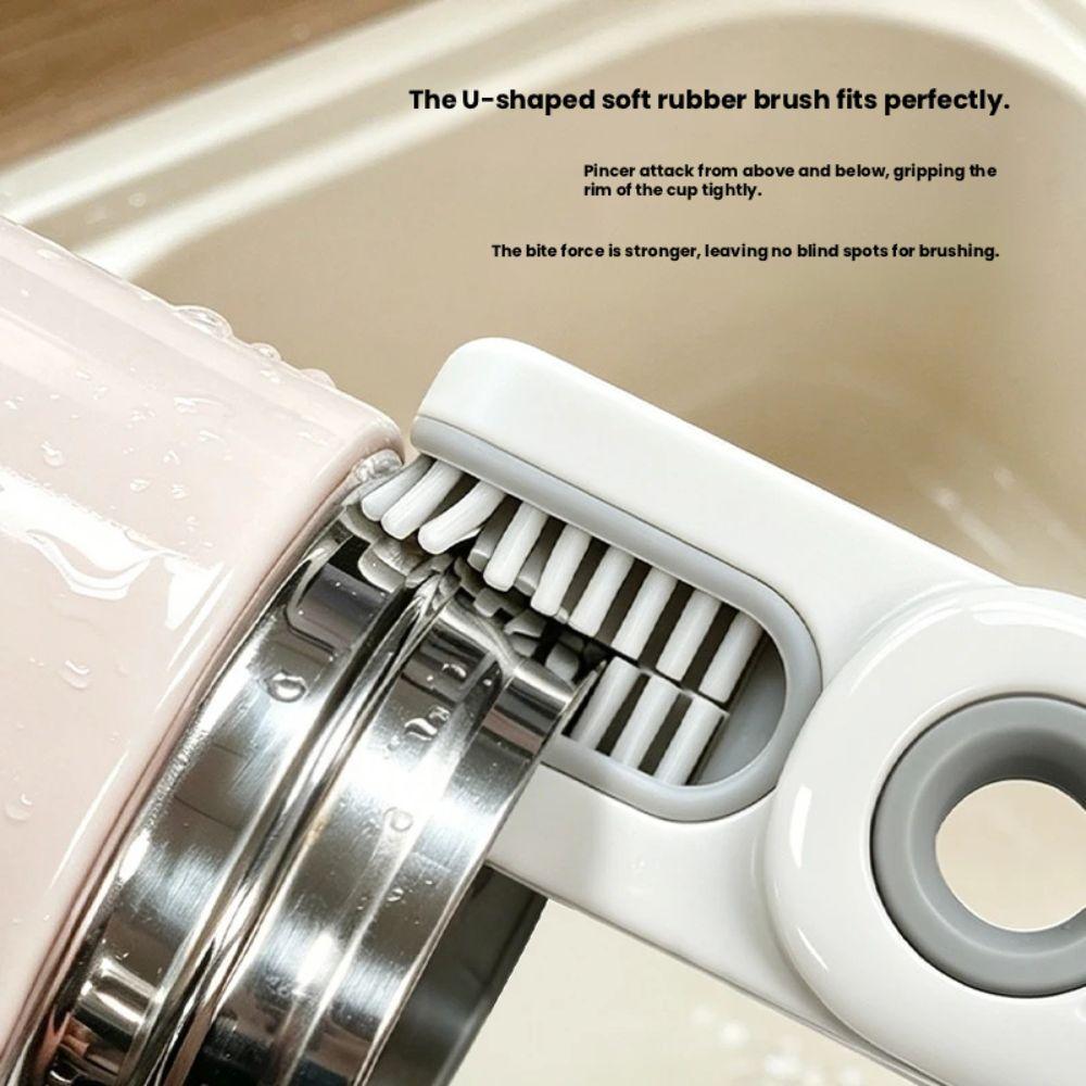 Multifunctional Bottle Brush 4-in-1 Crevice Cleaning Brush New Cup Lid Brush for Thermos Cup