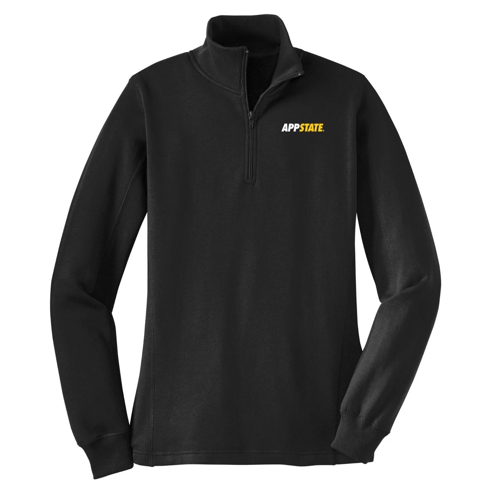 App State Primary Logo LC Womens 1/4 Zip - Black 3XL
