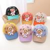 1pcs Kids Fashion Baseball Caps For Cartoon Cute Bear Retro Hip Hop Hat Unisex Street Adjustable Sun Visor Cap