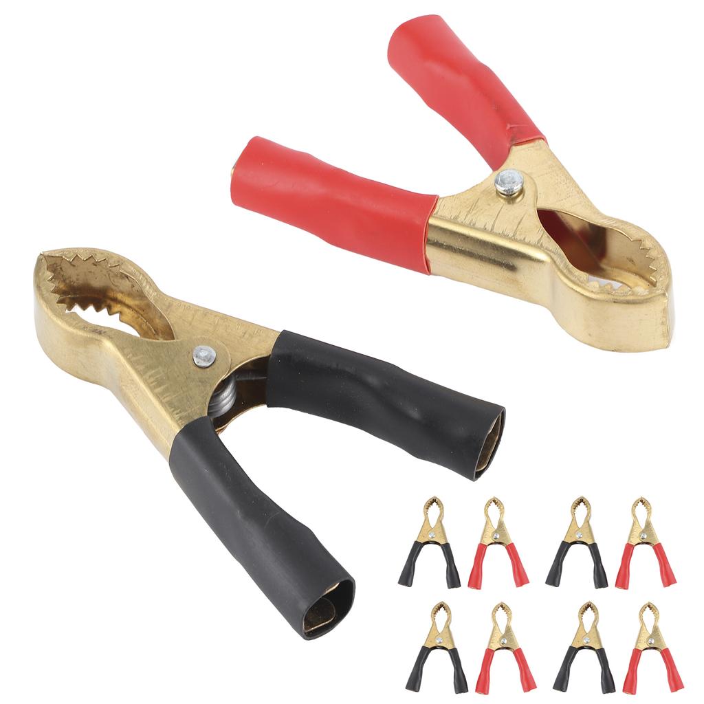 10 Stück Batteriekabelklemmen Reines Kupfer Ladeklemmen 50A Auto Elektrisches Testwerkzeug