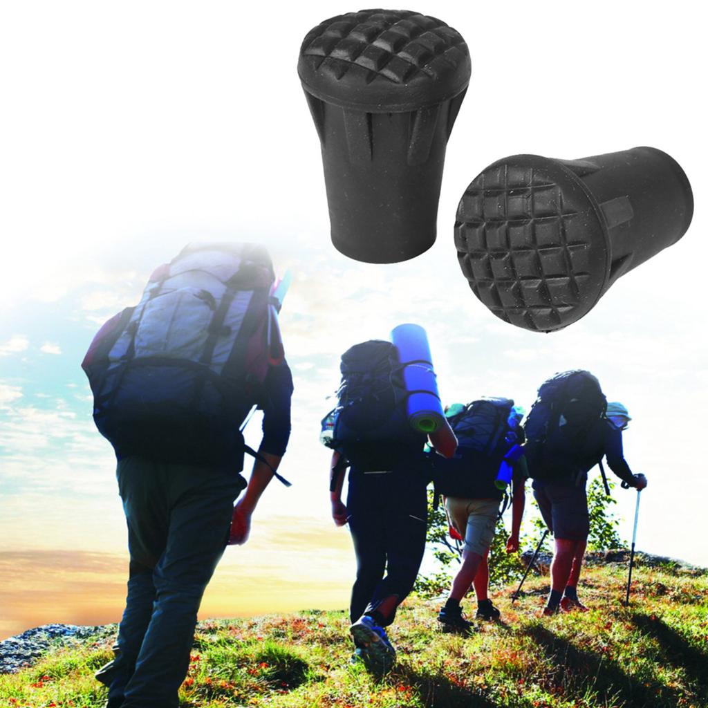 /set Replacement Outdoor Trekking Hiking Pole Tip End Walking Stick Cover Protector Walking Stick Tip End Cane Protector