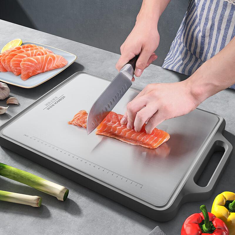 KOBACH Stainless Steel Double-Sided Antibacterial Chopping Board