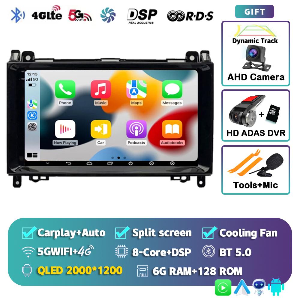Android 14 Car Radio for Mercedes Benz B200 Sprinter W906 W639 AB Class W169 W245 Viano Vito Multimedia Player 2 Din Stereo DSP
