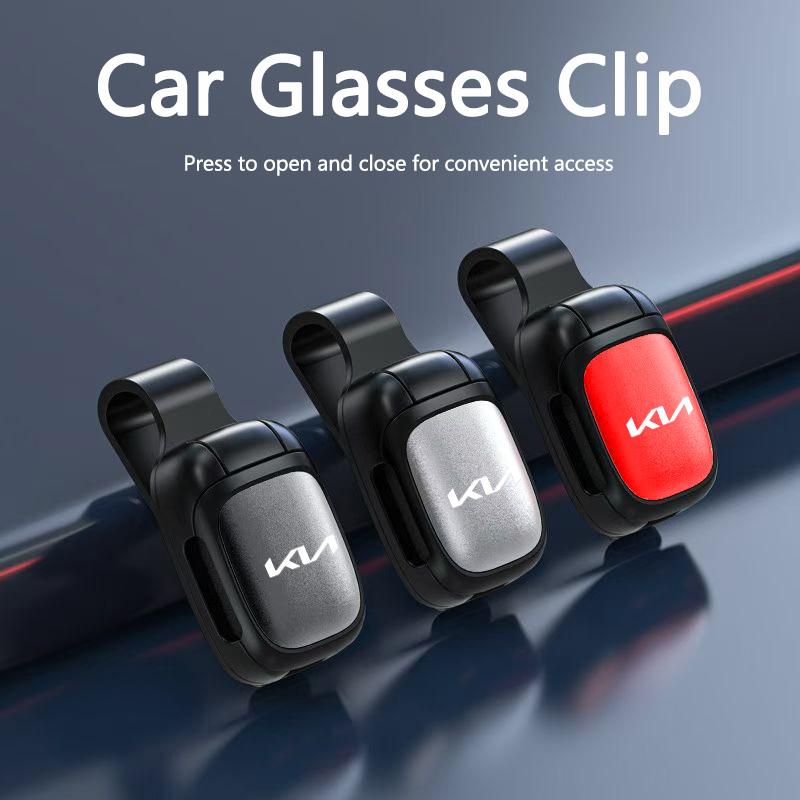 RYQW7 Mini Car Sunglasses Holder Car Eyeglass Holder Glasses Storage Clip For KIA Picanto Rio 3 Ceed Sportage Cerato Soul Sorento K5