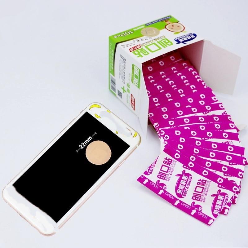 

100pcs/box Round Adhesive Bandages for Pediatric Use – Hemostatic Wound Patches Included in First Aid Emergency Kits