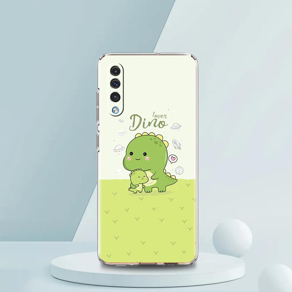 Funny Cute Cartoon Dinosaur Transparent Phone Case for Samsung Galaxy A16 A14 A12 A22 A24 A42 A02 A03S A06 A20 A30 A40 TPU Cover