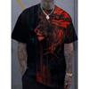Mode Löwe 3D Gedrucktes Herren T-Shirt Lässiges schnelltrocknendes T-Shirt Tier Muster Oberteil Kurzarm Übergröße Herrenkleidung Streetwear