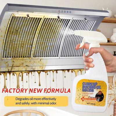 500ml Detergente per Cucina per Uso Pesante Spray Pulente Multiuso per Cucine Piani di Lavoro Forni ed Elettrodomestici