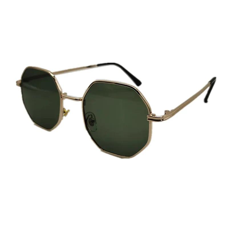 Vintage Polygon Sunglasses Women Brand Fashion Small Frame Sun Glasses Female Metal Gradient Retro  Feminino