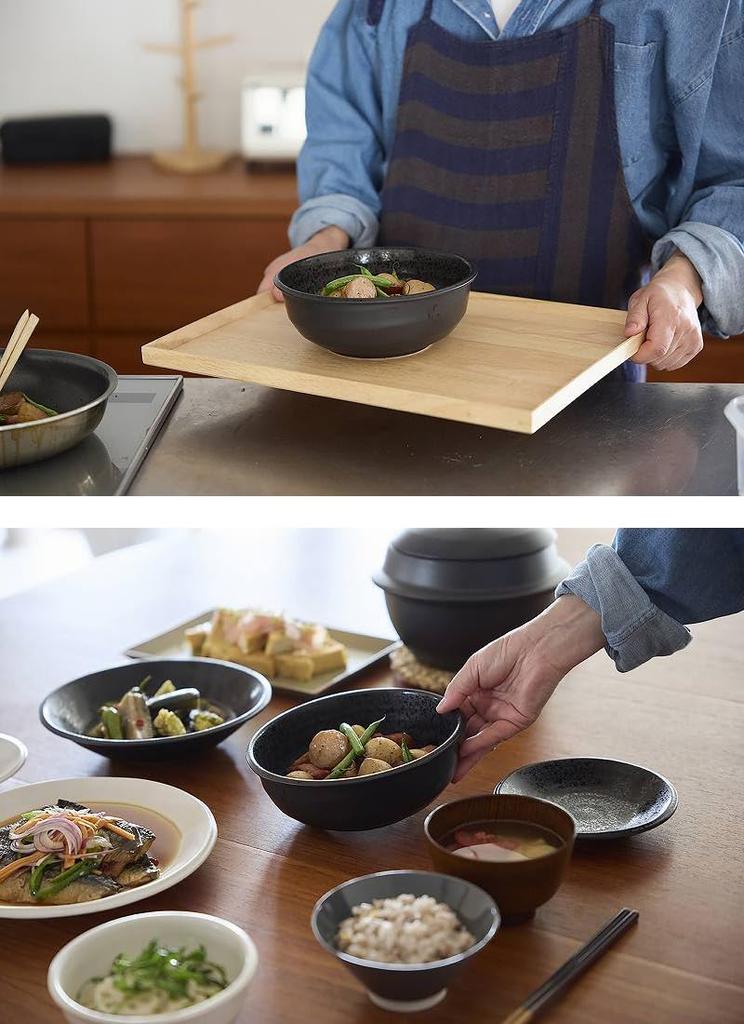 TAMAKI Fortemoa Nagomi Shallow Diameter X Height Lightweight and Oven 7-inch Bowl, White, 24.5cm 5cm, Porcelain, Microwave, Dishwasher, Safe, T-974513