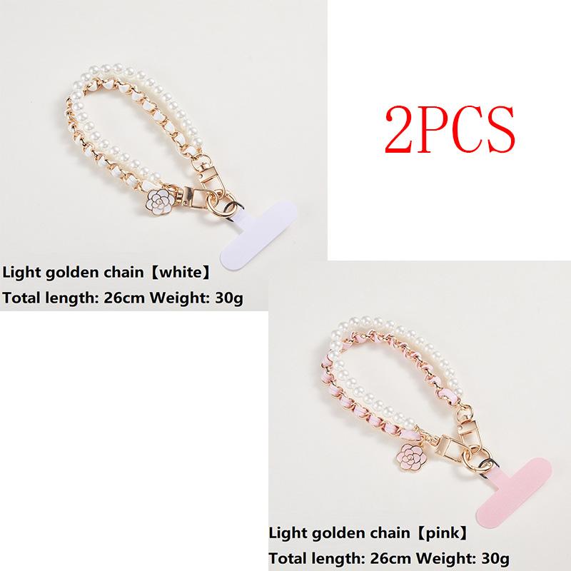 Loss Doll Hang Pearl Necklace Universal Mobile Phone Lanyard Cell Phone Wrist Strap Cell Telephone Chain Beads SJGS19