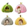 Plush Pumpkin Pet House with Removable Cushion Autumn Winter Warm Small Medium Dog Cat Bed Cave Plush Indoor Kitten Puppy Sleeping Nest