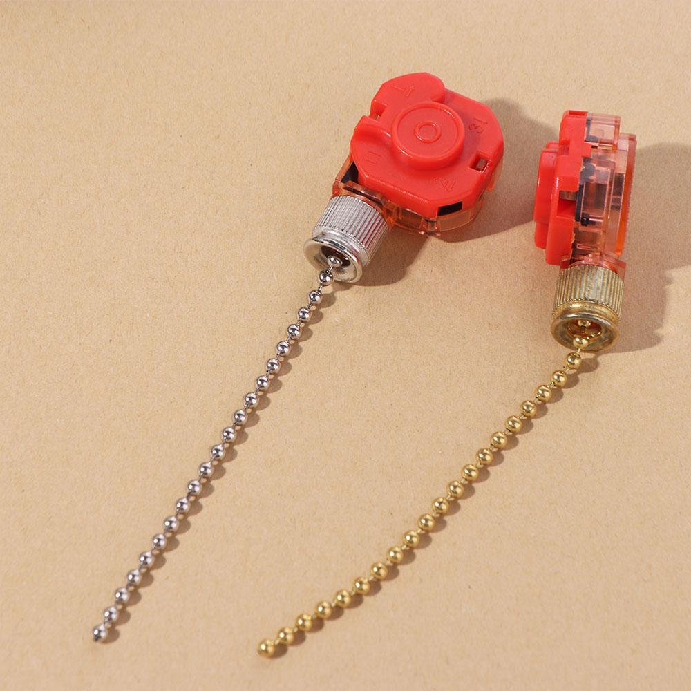 Speed Control 3 Speed Pull Chain Control Comfortable 8cm Chain Ceiling Fan Switch Smooth Surface 4 Wire Ceiling Fan Chain