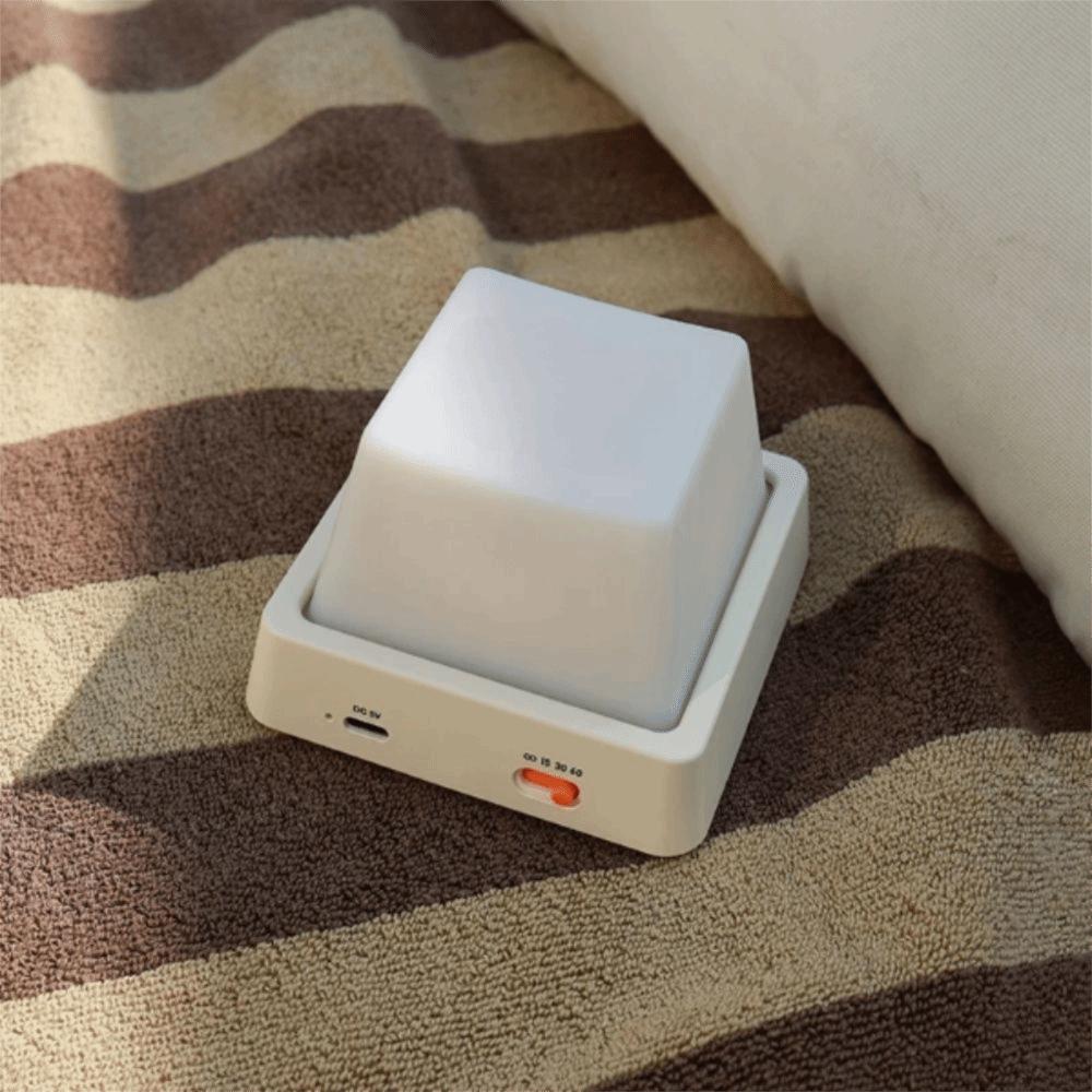 Simple Design Bedside Table Lamp Timing Function USB Rechargeable Lamp Night Light Bedroom Decor