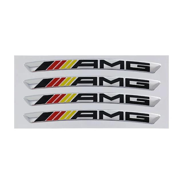 GLC GLB 4pcs AMG Emblem Car Wheel Sticker Rims Cover Decal Accessories For  Mercedes Benz Brabus Smart Maybach W204 GLC CLA W20