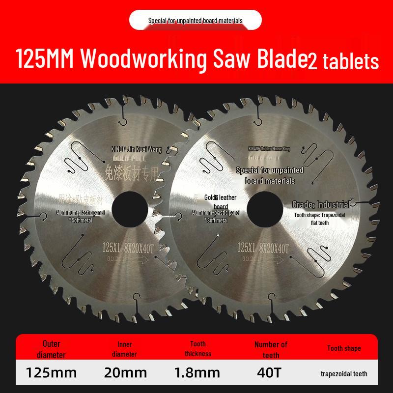 Gold King Eco-Friendly Circular Saw Blade for Woodworking: Paint-Free, Flat-Top Tooth, No Chipping