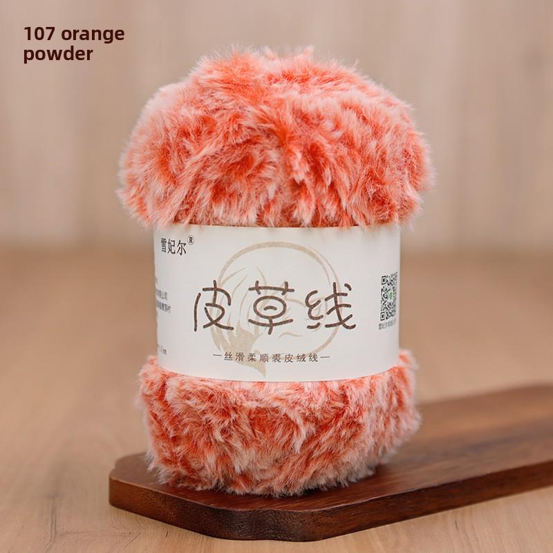 Hand Knitted Fur Yarn Long Hair Hat Scarf DIY Wool Yarn Simulation Fur Crt Material Autumn Faion Accories
