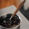 25 ml Kaffeelöffel aus Edelstahl mit Holzgriff, Esslöffel, Messlöffel, Walnussholz, Kaffeelöffel mit langem Griff, Café-Dekoration