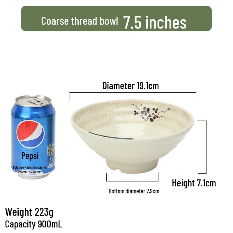 Qianxing Green Lotus Melamine Soup & Rice Bowl